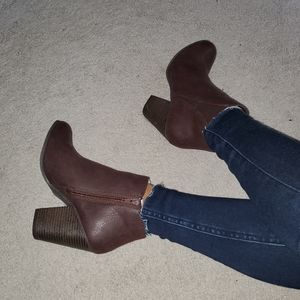 Brown ankle boots